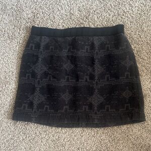 Vintage American Eagle Outfitters Black Geometric Mini Skirt